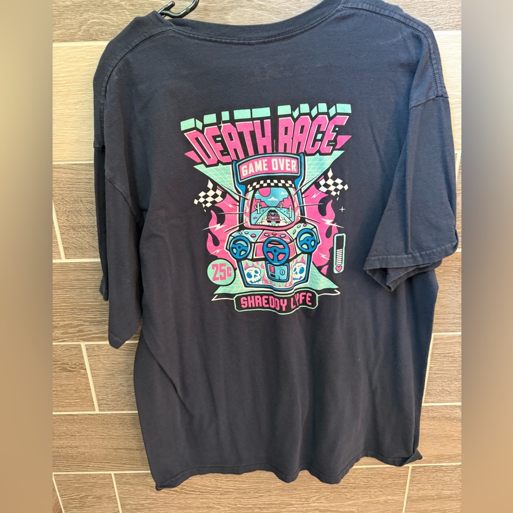 Men’s Blue Shreddy Lyfe Death Race Shirt XL